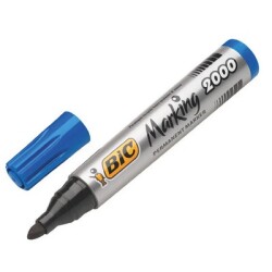 Bic 2000 Permanenet Markör Yuvarlak Uç Mavi - BIC