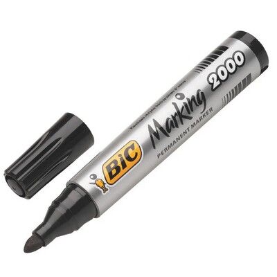Bic 2000 Permanenet Markör Yuvarlak Uç Siyah - 1