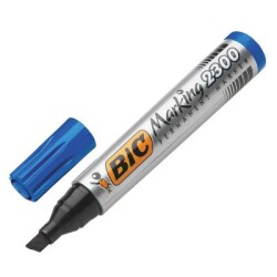Bic 2300 Permanenet Markör Kesik Uç Mavi - BIC
