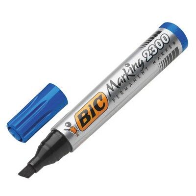 Bic 2300 Permanenet Markör Kesik Uç Mavi - 1