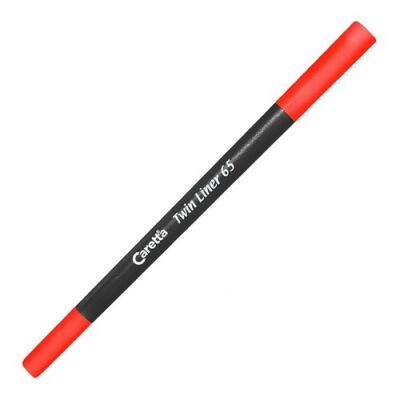 Caretta 65-02 Twin Liner , Çift Uçlu Keçeli Kalem Kırmızı - 1