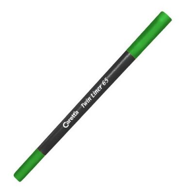 Caretta 65-04 Twin Liner , Çift Uçlu Keçeli Kalem Yeşil - 1