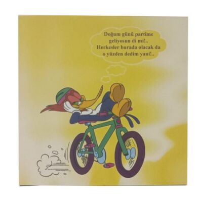 Cats Woody Woodpecker Doğum Günü Kartı 8x8 cm M:1 - 1