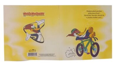 Cats Woody Woodpecker Doğum Günü Kartı 8x8 cm M:1 - 3