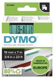 Dymo D1 Yedek Şerit, 19 mm x 7 mt, Yeşil/Siyah (45809) - 2