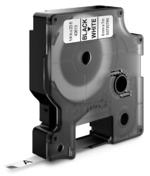 Dymo D1 Yedek Şerit, 6 mm x 7 mt, Beyaz/ Siyah (43613) - DYMO