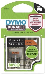 Dymo Kalıcı D1 Şerit, 12 mmx 3 mt,Turuncu/Siyah - 2