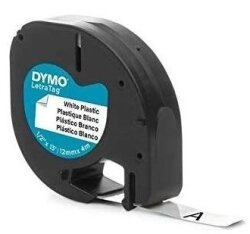 Dymo LetraTag Plastik Şerit ( 12 mm X 4 mt ) , Beyaz (59422 ) - DYMO