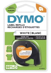 Dymo LetraTag Ütü Transfer Şerit ( 12mm x 2 mt ), Beyaz - 2