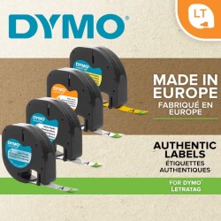 Dymo LetraTag Ütü Transfer Şerit ( 12mm x 2 mt ), Beyaz - 5