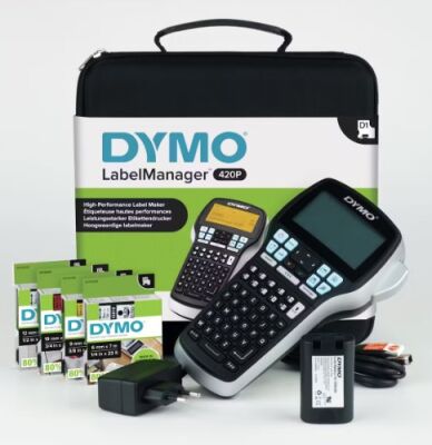 Dymo LM 420P Elektronik Etiketleme Makinesi + 4 D1Etiket Çantalı Kit - 1