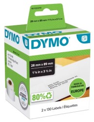 Dymo LW Adres Etiketi, 260 Etiket 89 x 28mm (99010) - 1