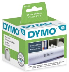 Dymo LW Geniş Adres, 260 Etiket/Paket, Şeffaf, 89x36 mm (99013) - 1