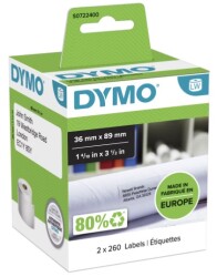 Dymo LW Geniş Adres Etiketi, 520 Etiket 89 x 36mm (99012) - 1