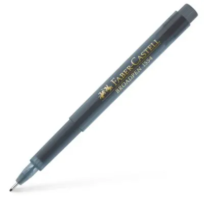 Faber-Castell 1554 Broadpen Keçe Uç Kalem, Füme 0,8 mm - 1