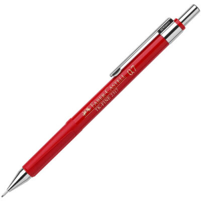 Faber-Castell 2317 Fine Mekanik Kurşun Kalem, Kırmızı 0,7 mm - 1