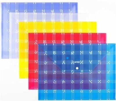 Faber-Castell Çıtçıtlı Dosya Çizgi Desenli, Kırmızı - 1