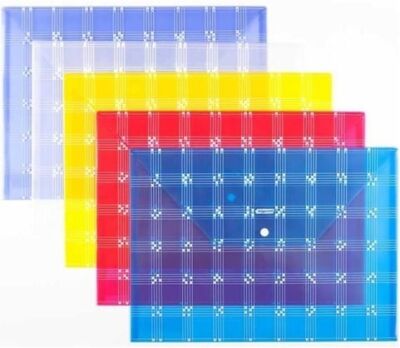 Faber-Castell Çıtçıtlı Dosya Çizgi Desenli, Mavi - 1