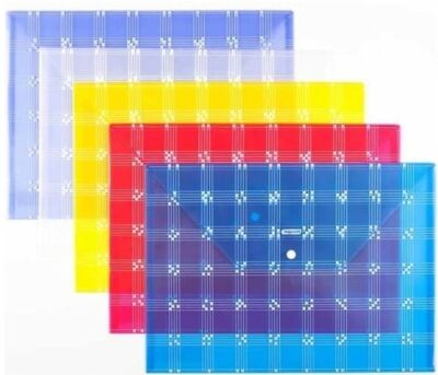 Faber-Castell Çıtçıtlı Dosya Çizgi Desenli, Sarı - 1