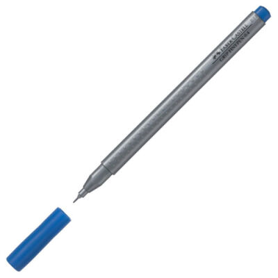 Faber-Castell Grip Finepen Keçe Uç Kalem, Mavi 0,4 mm - 1