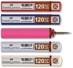 Faber-Castell Grip Min 0,5 mm 2B 60 mm, Kırmızı 120 li - FABER-CASTELL