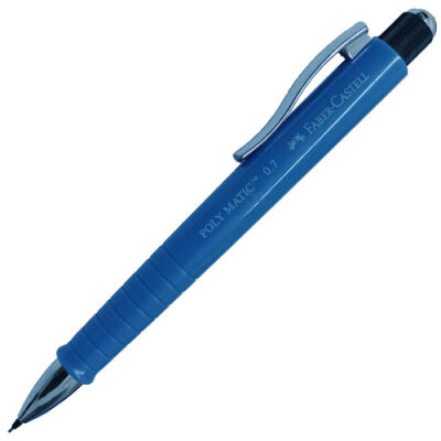 Faber-Castell Metalik Poly Matic Mekanik Kurşun Kalem, Mavi 0,7 mm - 1