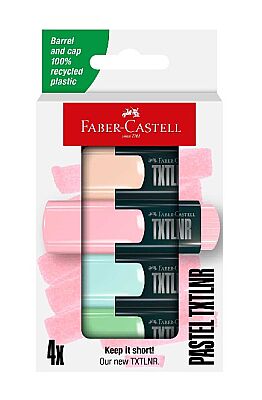 Faber-Castell Mini Fosforlu Kalem, Textliner Pastel 4 Renk - 1