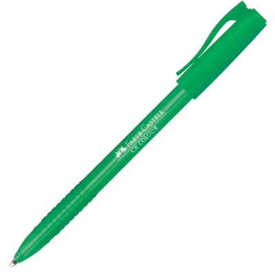 Faber-Castell Renkli Tükenmez Kalem, Yeşil - 1