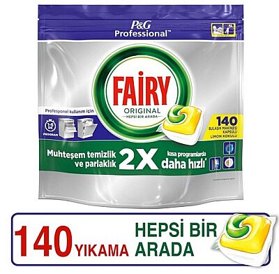 Fairy Hepsi Bir Arada Bulaşık Makinesi Tableti 140'lı Paket - 1