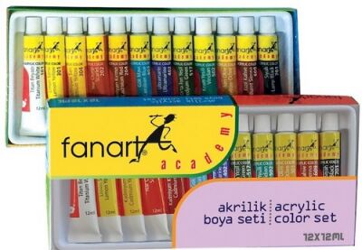 Fanart Academy Akrilik Boya Takımı 12ml x 12 Renk - 1