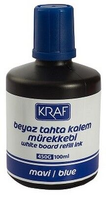 Kraf Beyaz Tahta Kalem Mürekkebi 100 ml Mavi 450G - 1