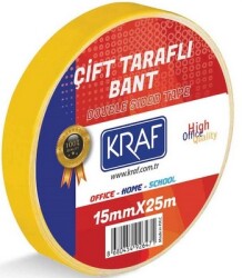 Kraf Çift Taraflı Bant 15mm x 25M 2515G