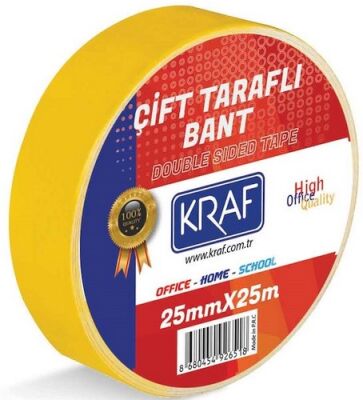 Kraf Çift Taraflı Bant 19mm x 25M 2525G - 1