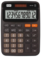 Kraf Hesap Makinesi Masaüstü 12 Hane HM-185 BK Siyah - KRAF