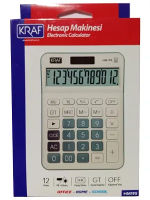 Kraf Hesap Makinesi Masaüstü 12 Hane HM-195 G Yeşil - 2