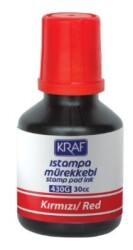 Kraf Istampa Mürekkebi 30 cc 430G Kırmızı - KRAF