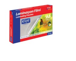Kraf Laminasyon Filmi Parlak A5 125Mıc 100Lü 2125 - KRAF
