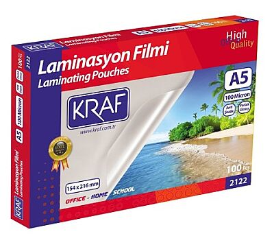 Kraf Laminasyon Filmi Parlak A5 125Mıc 100Lü 2125 - 1