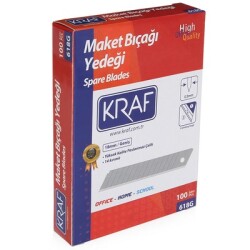 Kraf Maket Bıçağı Yedeği Geniş 100 Lü 618G - KRAF