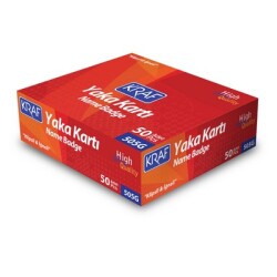 Kraf Yaka Kartı Sert Klipsli & İğneli 505G - KRAF