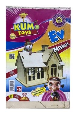 Kum Toys Ahşap Ev Maket 2 - 1