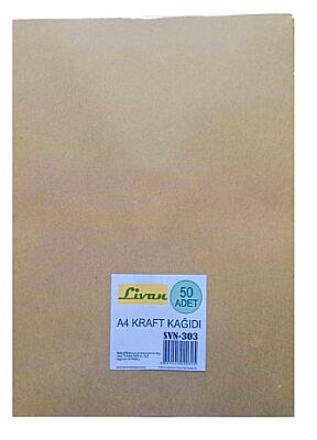 Livan A4 Kraft Kağıt 50'li - 1