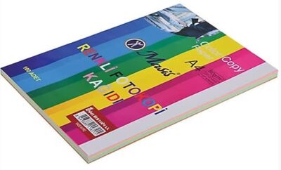 Masis A4 Renkli Fotokopi Kağıdı 10 Renk 100 Ad - 1