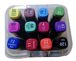 Mona Lisa TouchBlack Çift Uçlu Artist Marker 12 Renk - 2