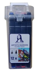 Mona Lisa TouchBlack Çift Uçlu Artist Marker 12 Renk - MONA LISA