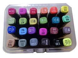 Mona Lisa TouchBlack Çift Uçlu Artist Marker 24 Renk - 2