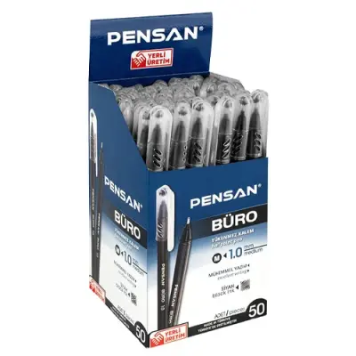 Pensan 2270 Büro Tükenmez Kalem 1,0 mm, Siyah - 2
