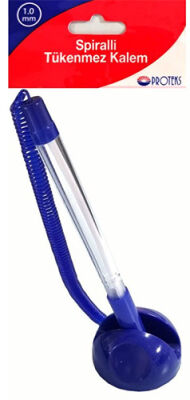 Proteks Spiralli Tükenmez Kalem, Mavi - 1