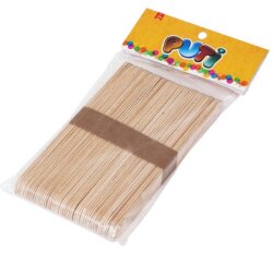 Puti Ahşap Büyük Dil Çubuğu Naturel 50 Li - PUTI