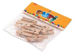 Puti Ahşap Küçük Mandal Naturel 24 Lü - PUTI